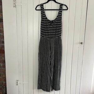 Black and White Torrid Striped Jumpsuit